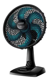 Ventilador de mesa Mondial VSP-30 turbo preto com 6 pás cor azul-petróleo, 30 cm de diâmetro 127 V