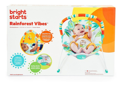 Imagen 8 de 8 de Silla Vibradora Bouncer Tucan Bright Starts K12227