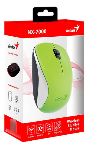 Mouse Inalámbrico Nx-7000 Genius Verde