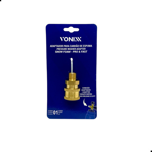 Engate Rápido Adaptador Conexão Snow Foam 1/4 Vonixx