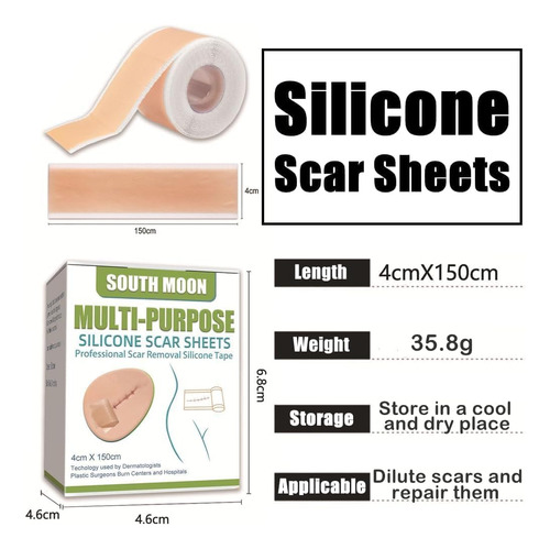 Cinta De Silicona Para Cicatrices,1.5m Parche Regenerador