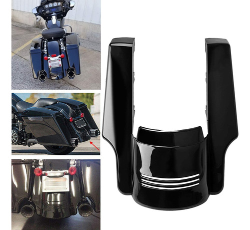 Motorcycle Vivid/glossy Black 5  Rear Fender Extension ...