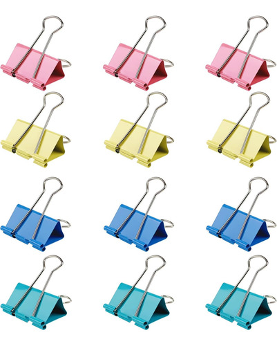 Clips De Carpeta De Colores Extra Grandes De 2 Pulgadas, De