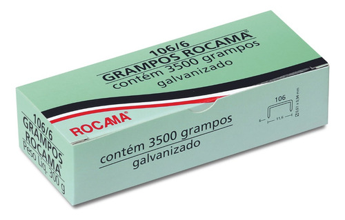 Rocama - Caixa Com 3500 Grampos 106/06