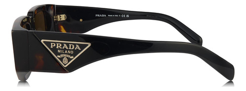 Prada Spr 09zs 2au-06b Square Shape Tortoise Black (Usado)