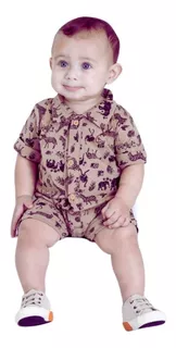 Macacão Safari Infantil Bebê Menino - Modinha Lançamento