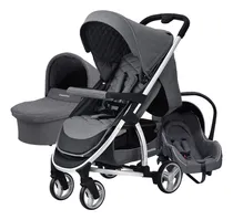 Comprar Cochecito Carestino London Gris + Huevito + Accesorios Color del chasis Plateado