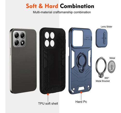 Yc Funda Para Xiaomi 14t Pro Proteger La Lente+mica