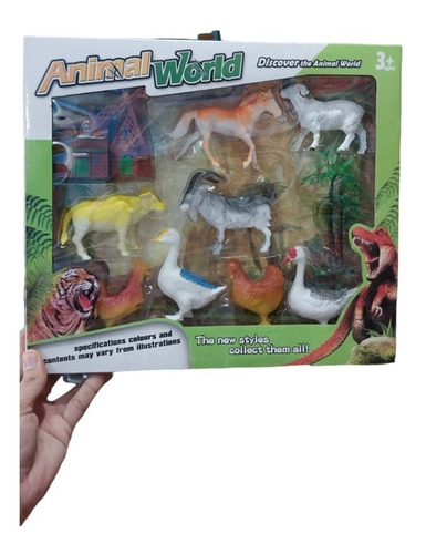 Playset Animales De La Granja X 10 Unidades Sebigus