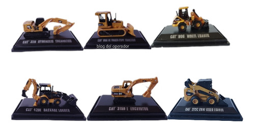 Kit 6 Escalas Caterpillar Micro Máquinas De Construcción.