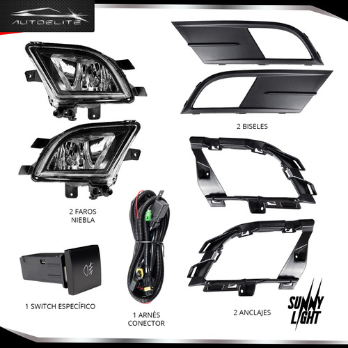 Kit Faros Niebla Para Jetta 2015 2016 2017 2018 Switch Arnés