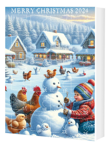 Caja Con Cuenta Regresiva Para Decoración Navideña Con 24 Dí