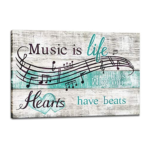 Music Quotes Wall Art Vintage Music Notes Posters Paint...