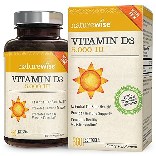 Naturewise Vitamina D3 5.000 Ui Para - Unidad a $1