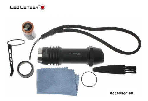 Linterna Tactica Led Lenser Mod. F1 De 400 Lumens Blanco Negro
