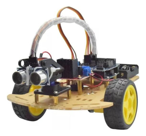 Kit Completo Chasis Robot 3 Ruedas V3 Compatible Con Arduino