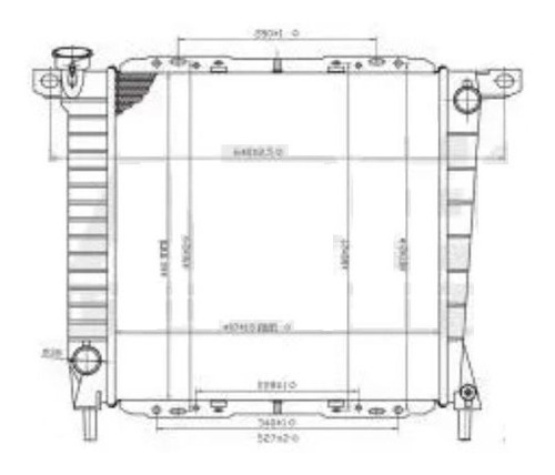 Radiador Ford Ranger 1988-1989-1990 V6 3.4/4.0 Lt Estandar