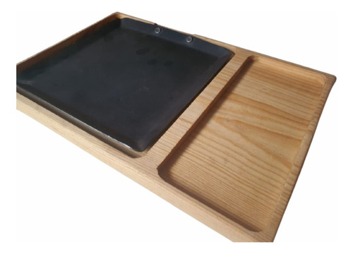 Jgo 10 Tabla Carnes Asado Parrilla Madera 25x37cm C/logo