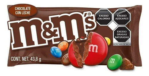 10 Pzas Chocolate Con Leche M&m's Confitados 43.8 G