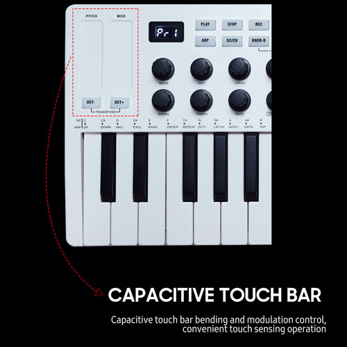 . Teclado Usb M-vave Con Control Midi Mini Portátil De 25
