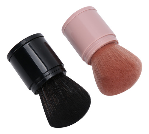 Pincel En Polvo Profesional Retráctil Para Rostro, 2 Unidade