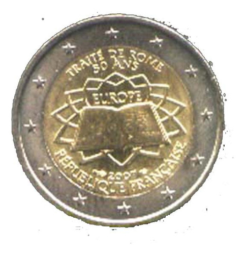 Francia 2 Euros Año 2007 Bimetalica