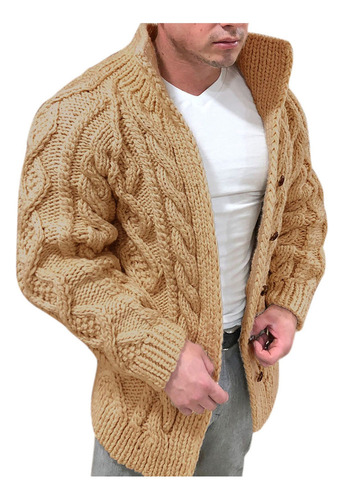 Sueter Hombre I Warm Cardigan Ab58 Punto Lana Color P 1