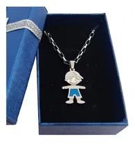 Comprar Collar \u002F Cadena Acero Quirurgico Dije Niño Dije Nene Color Dije Grande