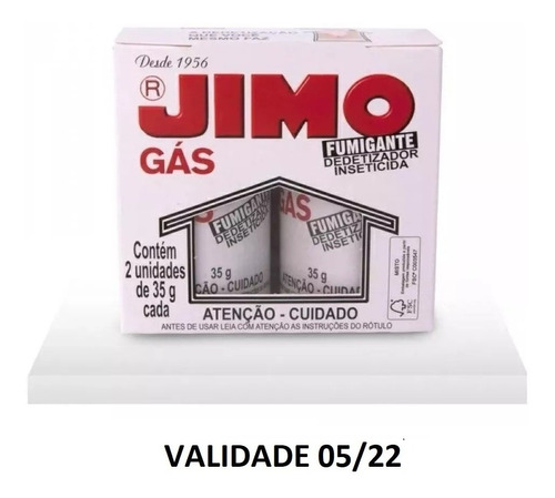 Jimo Gás Fumegante Dedetizador Kit Com 2 Frasco 35 Gr 