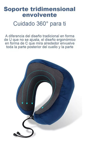 Almohada De Cuello Cojin De Viaje Memory Foam Confort