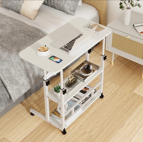 Mesa Lateralesmesa Para Laptop Con Ruedas Altura Ajustable