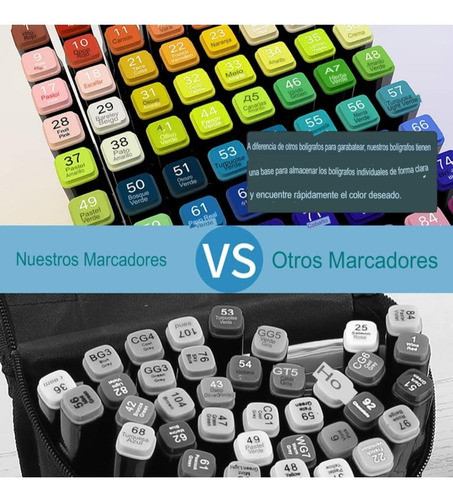 Marcadores Touchfive 48 Lapices Colores Profesional Colores