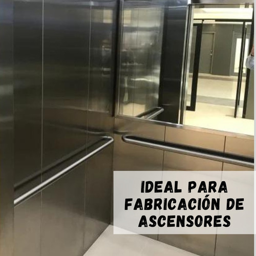 Chapa 1 X 2 Metros X 1 Mm Acero Inoxidable Esmerilada 430 Azul Acero