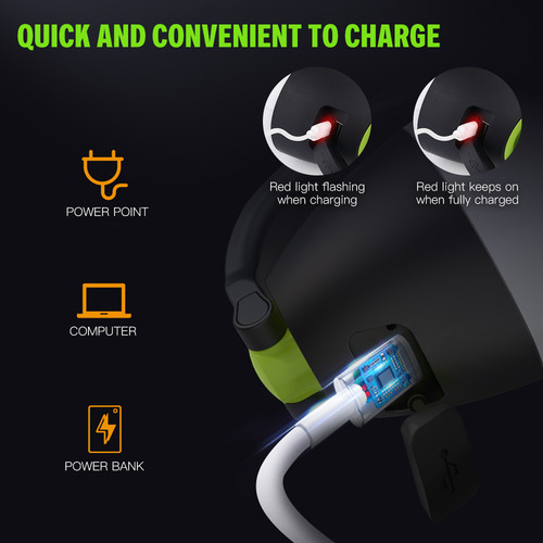 Linterna De Camping Portátil Recargable Por Usb Multifuncion