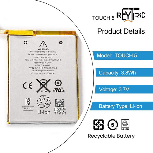 Batería Nueva Para iPod Touch 5ta Gen A1509 A1421