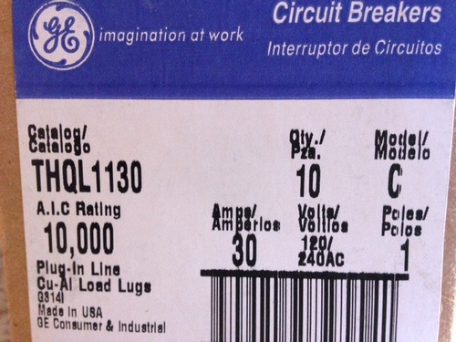 Breaker 1x30 A Empotrable General Electric