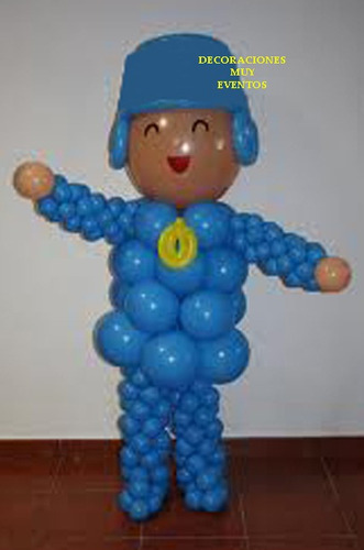 Pack De 4 Globos Metalizados Pocoyo 18 Pulgadas Y Embalaje