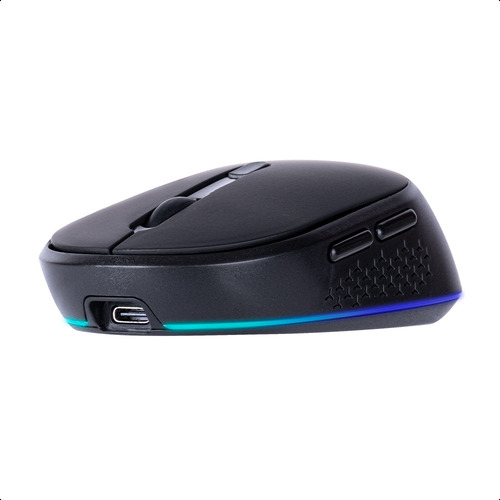 Thunder Mouse Techozne Bluetooth Luz Rgb Recargable Negro