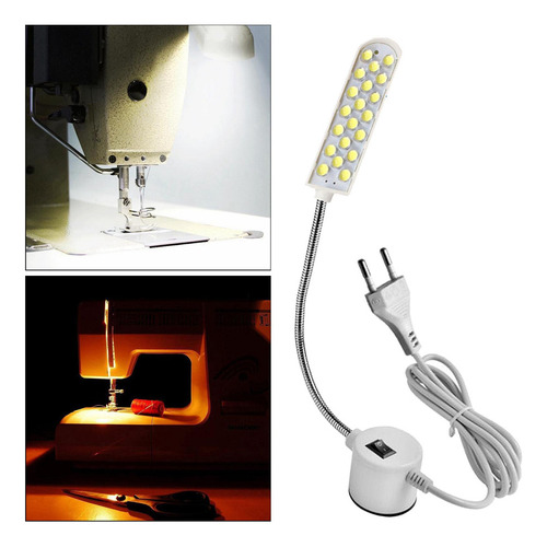 220v Máquina De Coser Ropa 20 Led Tornos De Luz