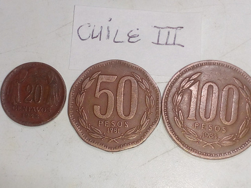 Monedas Chile Años 1940/1990. Lote X 11