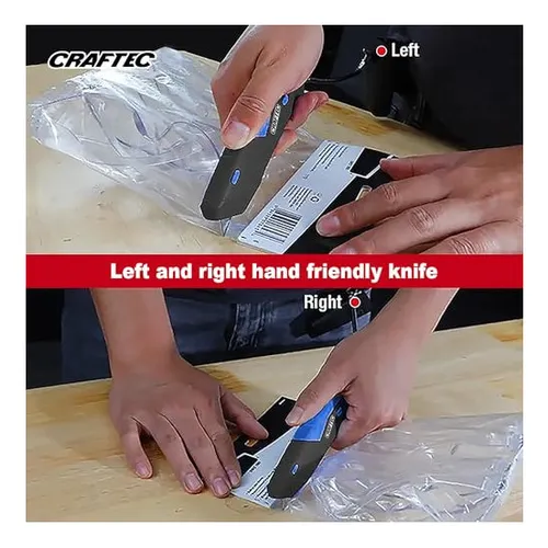 Craftec Cortador De Caja De Cuchillos Retráctil Con Funda Y