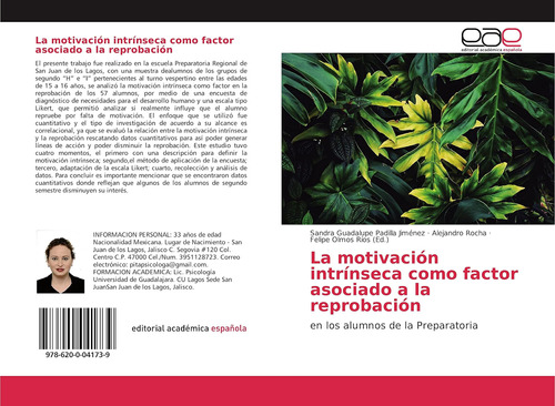 Libro:la Motivación Intrínseca Como Factor Asociado A La Rep