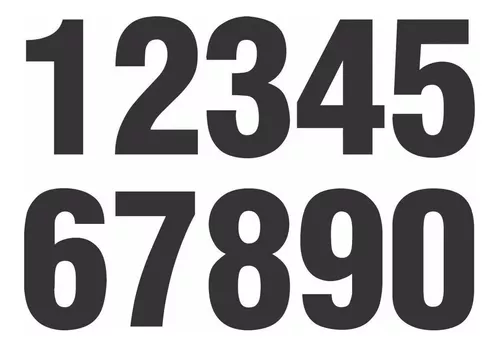 24 Adesivos Numeros Para Placa Numerol. Laranja 1234567890