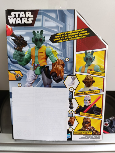 4 Bonecos Star Wars Hero Mashers Greedo, Bossk, Kanan, Imqui