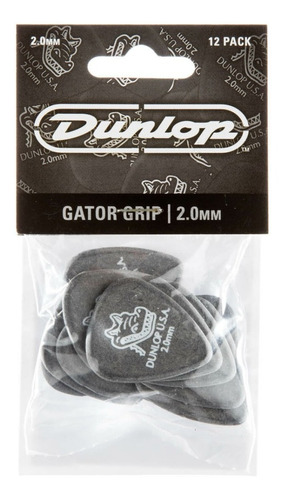 Kit 12 Palhetas Dunlop Gator Grip 2.00 Mm Usa - 417p2.0