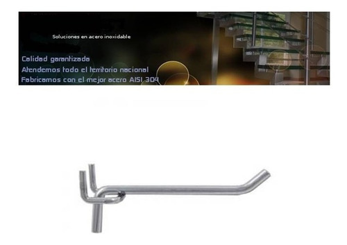 Ganchos Exhibidor Tipo Blister En Acero Inoxidable Packs 6