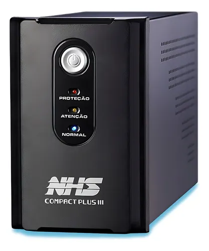 comprar No break NHS Compact Plus III 1200 1200VA entrada e saída de 120Vu002F220V preto
