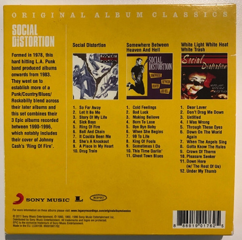 Social Distortion / Original Album - Box-set Triple Cd Album Box-set Triple Cd Album Importado
