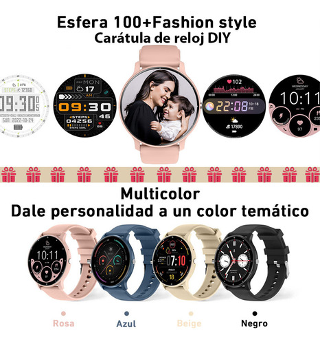 Reloj Inteligente Mujere Hombre Deportivo Llamada Bluetooth