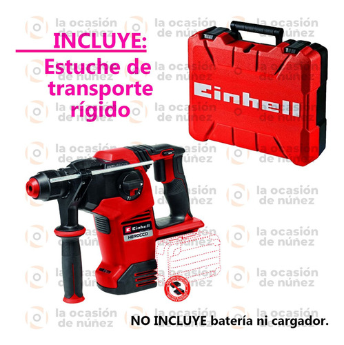 Imagen 5 de 9 de Rotomartillo Inalambrico Einhell Herocco 36/28 Martillo Cinc